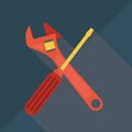 spanner and screwdriver. Vector illustration decorative design Royalty Free Stock Photo