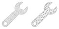 Spanner Tool Icon - Vector Triangle Mesh Royalty Free Stock Photo