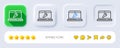 Spanner tool line icon. Laptop repair service sign. Neumorphic buttons. Vector