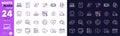 Spanner tool, Settings gear and Augmented reality line icons for website, printing. For design. Vector