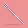 Spanner Vector Icon Illustration with Outline for Design Element, Clip Art, Web, Landing page, Sticker, Banner. Flat Cartoon Style Royalty Free Stock Photo