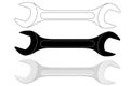 Spanner. Vector illustration isolated on white background Royalty Free Stock Photo
