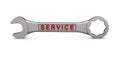 Spanner on white background. Isolated 3D illustration Royalty Free Stock Photo