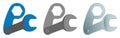 Exclusive. Three wrench image spanners for use as logo, illustration, avatar, other. Vector.