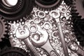 Spanners, nuts & gears Royalty Free Stock Photo