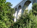 Spans railway viaduct bridge . Royalty Free Stock Photo