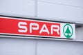 SPAR logo outside on the grocery store.