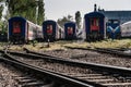 Spare Intercity Train Wagons on the Rails