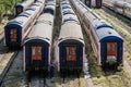 Spare Intercity Train Wagons on the Rails