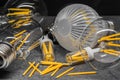 Spare LED filaments and LED light filament bulbs