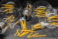 Spare LED filaments among LED light filament bulbs