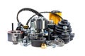 Parts for cars. Hub, belt; filter. Assortment