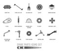 Spare Parts Icons Set Royalty Free Stock Photo