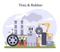 Spare parts production industry. Tires and rubber industry. Machinery