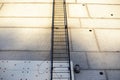 Spare staircase on wall of building. Steel staircase Royalty Free Stock Photo