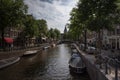 Spare time in the Amsterdam Canals, the Netherlands Royalty Free Stock Photo