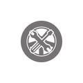 Spare wheel and tools icon