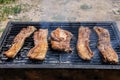 Spareribs on the Barbecue Grill