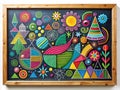 Spark Creativity with Colorful Blackboard Drawing Concepts Easy Ideas for Visual Learning Teaching Aids and Educational