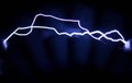 Spark electrical dischargeÃÅ½ The trajectory of a spark electric discharge.