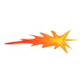 Spark fire icon cartoon . Laser beam gun