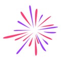 Spark firework icon, cartoon style