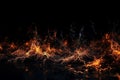 Spark flames elements. Generate AI Royalty Free Stock Photo