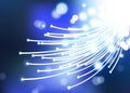 Spark flash fiber optic cable internet background