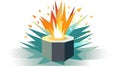 A Spark icon representing the open-source data processing engine used for fast big data computations created with Generative AI Royalty Free Stock Photo