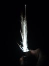 Spark Lighter make fireworks in the dark Royalty Free Stock Photo