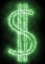 Spark lightning dollar sign Royalty Free Stock Photo