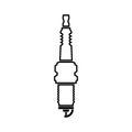 Spark plug black color icon .