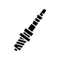 spark plug black line icon. Vector isolated element Royalty Free Stock Photo