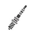 spark plug black line icon. Vector isolated element Royalty Free Stock Photo