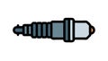 Spark plug engine part vector icon, automotive component graphic, vector design Generative AI Royalty Free Stock Photo