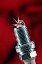 Spark Plug Igniting Royalty Free Stock Photo