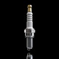 Spark plug isolated on black background