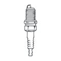 Spark Plug Isolated Vector Illustration Royalty Free Stock Photo