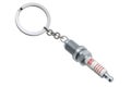 Spark plug Keychain, 3D rendering Royalty Free Stock Photo
