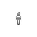 Spark plug line icon vector