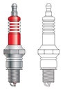 Spark plug vector Royalty Free Stock Photo