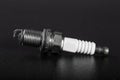 Spark plugs on black background Royalty Free Stock Photo