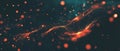 Spark trails with vibrant colors and ample space for logos in an abstract design