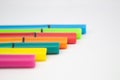 Inspiration tools: Colored markers for back to school Royalty Free Stock Photo