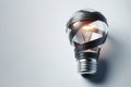 A sparked idea, constrained by restrictions. Space for text. Royalty Free Stock Photo