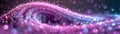 A sparking purple wave of energy, cascading across an expansive ultra-wide backdrop
