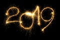 Sparking 2019 Year Royalty Free Stock Photo