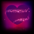 Sparkle bright pink heart.