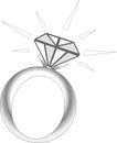 Sparkle Diamond Ring Royalty Free Stock Photo