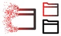 Sparkle Dotted Halftone Folder Icon Royalty Free Stock Photo